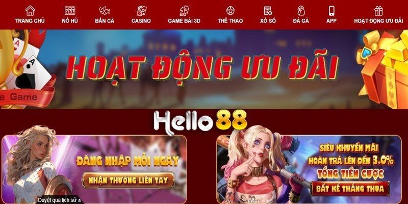 Ưu đãi cực khủng đến từ Hello88 thu hút sự quan tâm của nhiều cược thủ